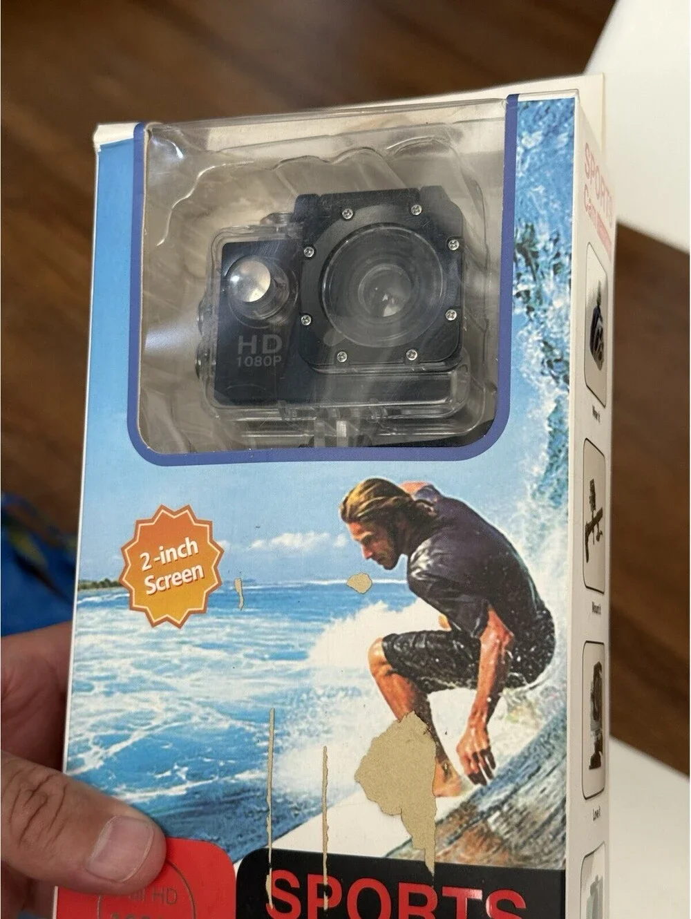 Wewdigi EV5000 Action Camera, 12MP 1080P 2 Inch LCD Screen -Weatherproof Case